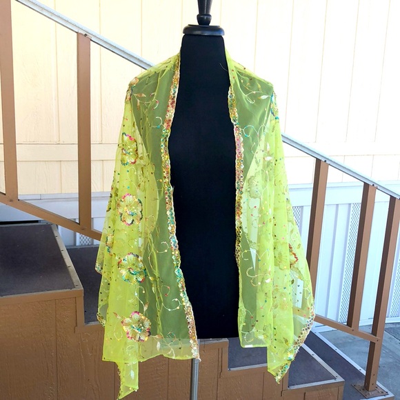 Pretty Green Women’s Sequin Scarf 🧣 - Picture 1 of 12